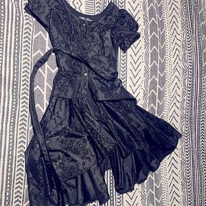 Black Gothic Spin Doctor Damask Dress Pinup Small